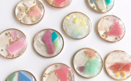 【ピアス】海洋マイクロプラスチックを使ったハンドメイドピアス